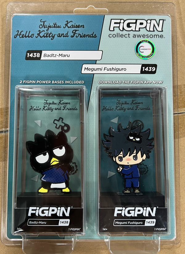 FiGPiN- Jujutsu Kaisen x Hello Kitty and Friends - Badtz-Maru & Megumi Fushiguro(Chrono Toys Exclusive)